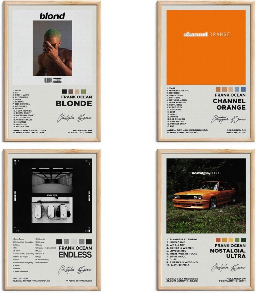Frank Ocean album cover poster set wall art 2025