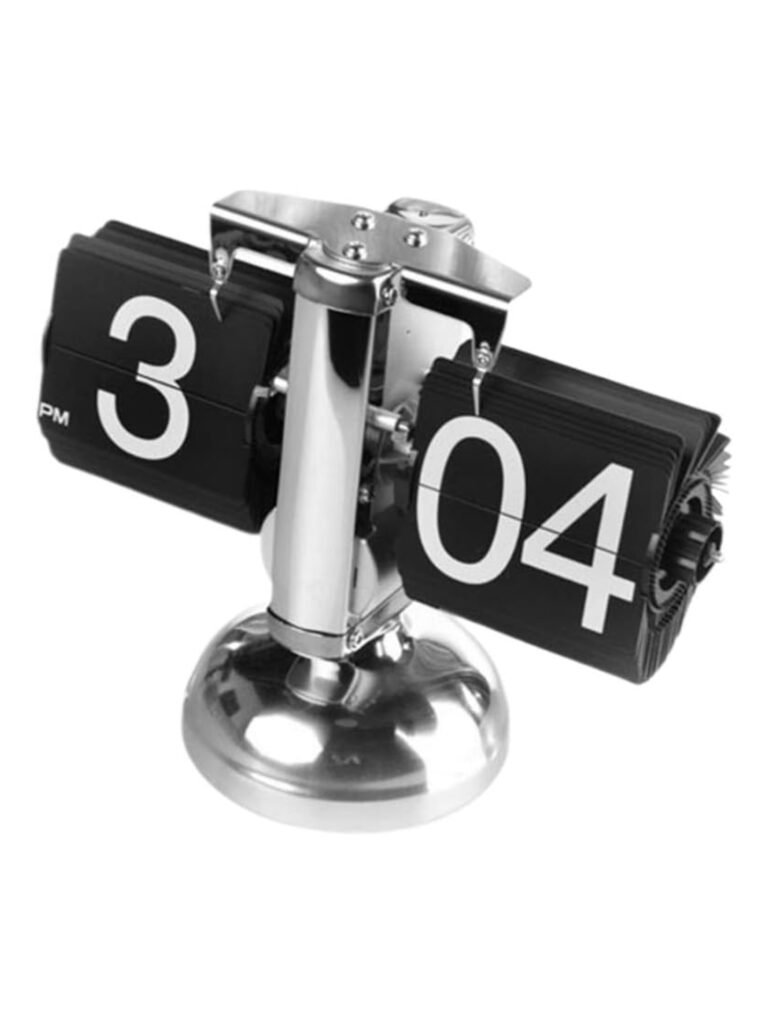 A mechanical flip clock with strong 70s tech vibes. Industrial, functional, timeless.