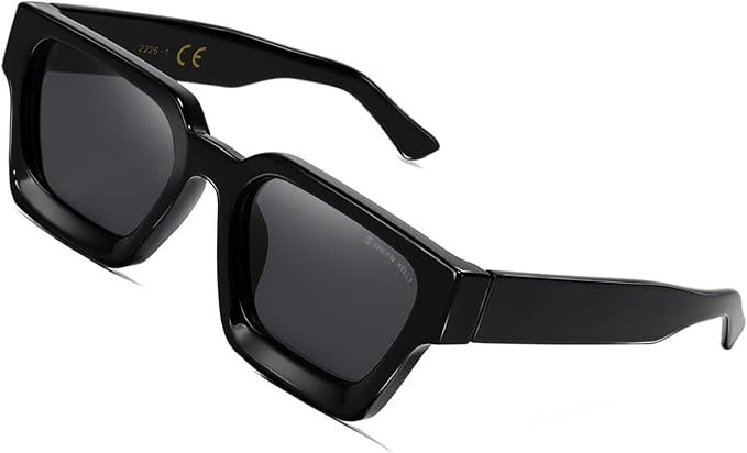 These bold, retro-inspired black shades bring edge to casual summer outfits men build around basics.