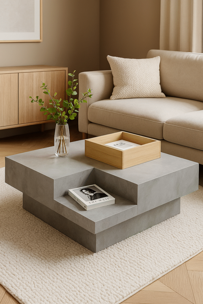 You’d never guess this isn’t solid stone. This concrete-look coffee table gives off brutalist, high-design energy — without the actual weight (or price tag). A perfect anchor piece for modern living rooms with natural light and wood finishes. At just £55, it’s the best kind of design cheat — simple, sculptural, and budget-friendly.