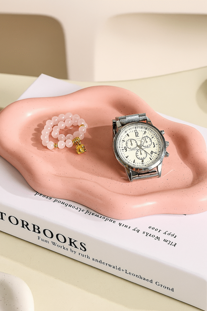 This pink blob-shaped tray brings that dreamy Gustaf Westman energy to your dresser or desk. Style it with jewelry, keys, or a candle to elevate everyday clutter.